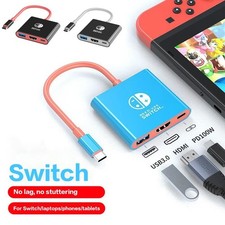 HDMI TV Dock For Nintendo Switch 1/2/OLED Docking Replacement Adapter Converter