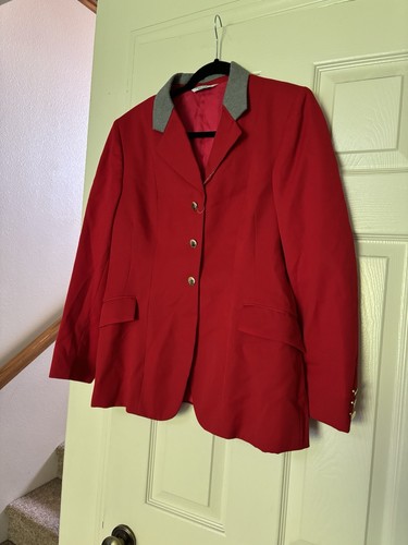 Women’s Wool Equestrian Horse Riding Jacket Dressage Small Red New NWT ...