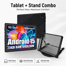 10.1" Android 15 Tablet 20GB 3 17 RAM 64GB ROM 1TB Expandable WIFI Dual Camera
