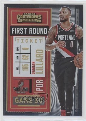 2020-21 Panini Contenders First Round Ticket 137/149 Damian Lillard #17 0c3