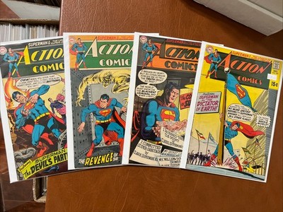 Silver Age Action Comics Run 4:  VG+ to FN #378-381 DC Comics 1969 $7 Ship