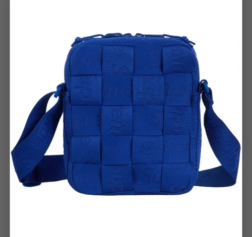 Sac à bandoulière tissé Supreme bleu royal SS 2024 NEUF jamais ouvert
