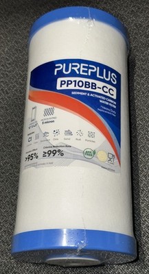 Pureplus PP10BB-CC 5 Micron Sediment & Activated Carbon Filter New Sealed