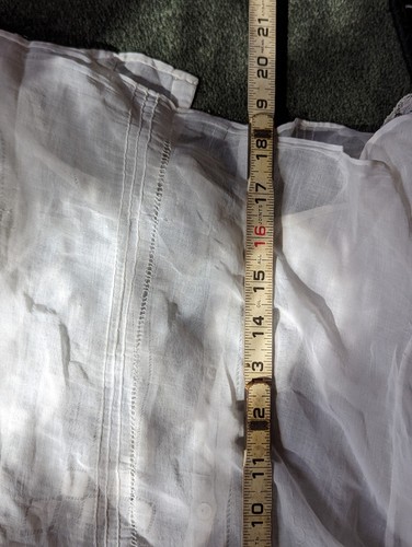 Antique 1910s White Cotton Lawn Edwardian Blouse By Fleur De Lis S - Picture 9 of 9