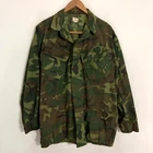 Vtg 60s Wind Resistant Poplin Class 2 Coat M Vietnam ERDL Military Slant Pocket