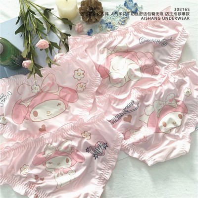 NEW 4pcs/Set KT Kitty Melody Anime Panties Underwear Briefs Lace Girl underpants