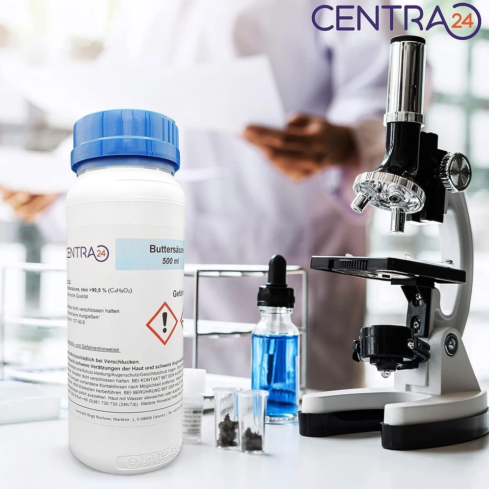 Buttersäure 500ml, 99,5%, n-Butansäure, Propylcarbonsäure, Butric Acid, C4H8O2, - Bild 3 von 4
