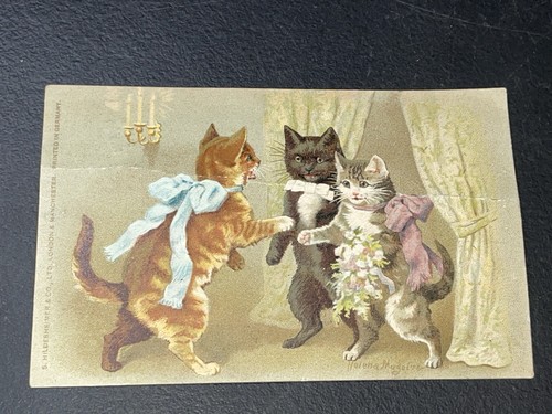 Vintage Katzen heiraten Postkarte - Hildesheimer - Deutschland