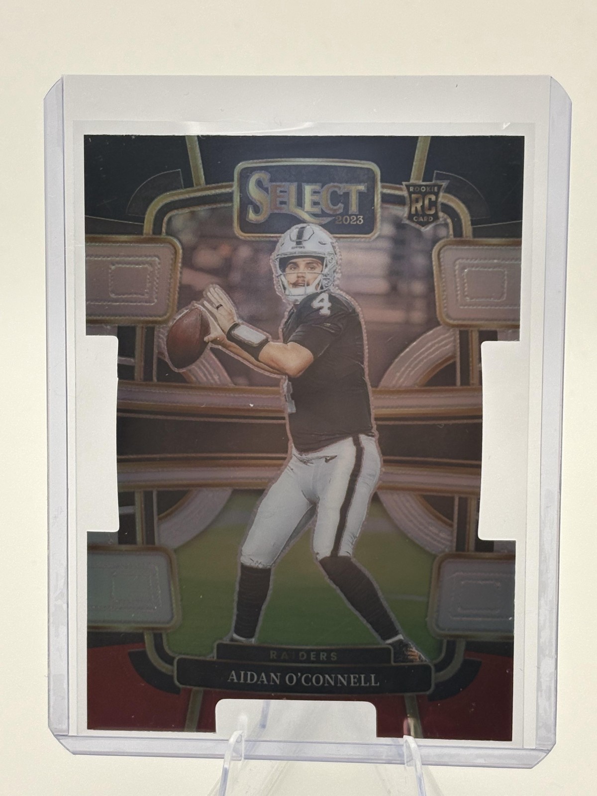 2023 Panini Select #58 Aidan O'Connell Black and Red Prizms Die Cuts