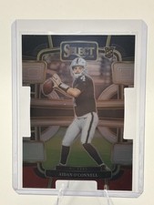 2023 Panini Select #58 Aidan O'Connell Black and Red Prizms Die Cuts