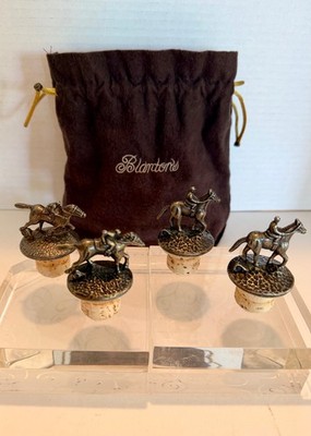 Blanton's Bourbon  4 Cork Stoppers/Top Horse & Jockey & Bag