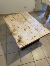 Klen Tisch Handgefertigter Massivholz Tisch – Neu – Metallbeine – 106 x 74 cm