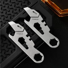 Titanium Alloy EDC Multi-Tool Pry Bar Bottle Opener Wrench Outdoor Gear Portable