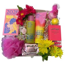 Victoria Secret Gift Basket PINK on Vacation Vanilla  Dream Spa Relax Beauty