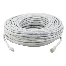 Monoprice Cat6 Ethernet Cable 100ft RJ45 Patch Cord White Gigabit Network