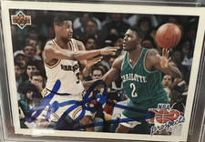 Larry Johnson Autograph 1991-92 UPPER DECK TOP PROSPECTS CHECKLIST  PSA 10