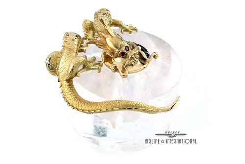 Montegrappa 1995 Dragon LE Gold FP & Silver FP Matching # Set with Inkwells - Picture 5 of 12