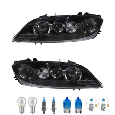 Scheinwerfer Set inkl. Premium Lampen für Mazda 6 Station Wagon GY mit LWR Motor