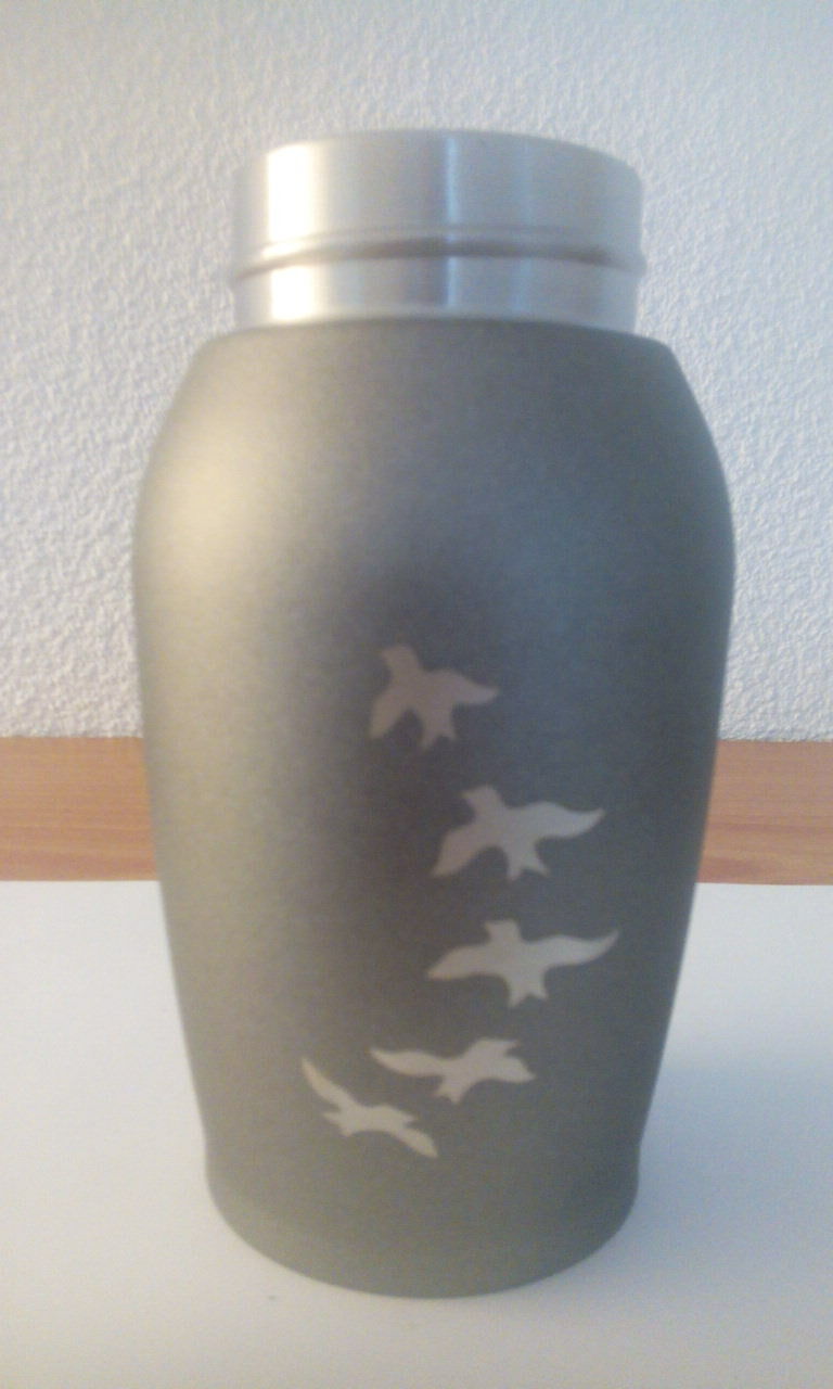 Urne oiseaux gris 250ml : préserver les cendres d'un petit animal - 2