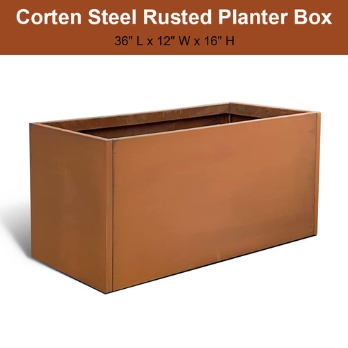 Rustic Metal Planter Boxes photo