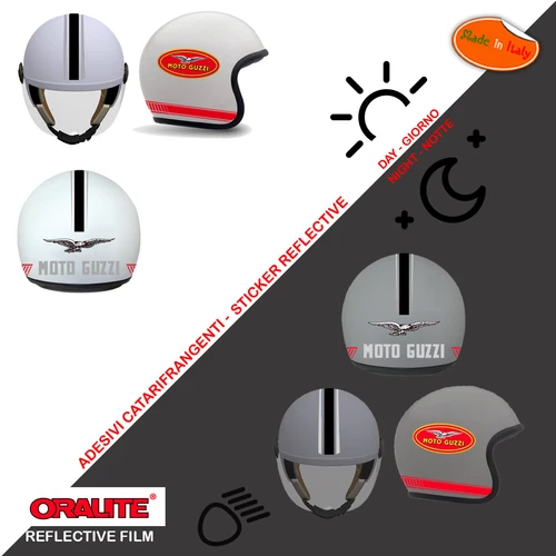 Motorcycle Guzzi Reflective Helmet Stickers Sticker Helmet Print PVC Reflective 7pcs
