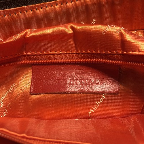 Bolso de Mano Michael Rome de Cuero Genuino con Estampado de Animales Marrón Grande Hecho en Italia Nuevo con Etiquetas - Imagen 12 de 13