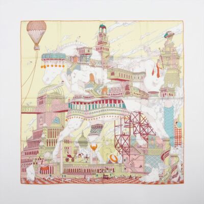 HERMES 90CM SILK SCARF Hippopolis By Ugo Gattoni GRAIL BNIB w/Tag