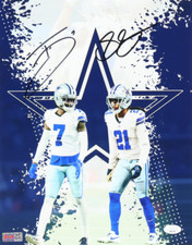 Trevon Diggs Stephon Gilmore Signed 16x20 Dallas Autographed Cowboys Photograph