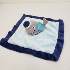 Bananafish 12x12 Gray Whale Blue Baby Lovey Security Blanket 2016 Animal Plush