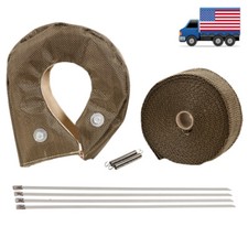 T3 Titanium Turbo Heat Shield Blanket Cover 2 50ft Exhaust Header Wrap Tape T3 Titanium Turbo Heat Shield Blanket Cover 2 50ft Exhaust Header Wrap Tape