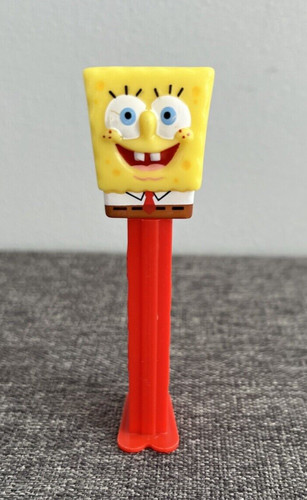 PEZ Spongebob Squarepants Candy Dispenser Retired 2010s Yellow Red Collectible