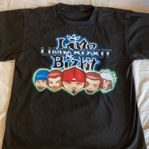 Reprint Limp Bizkit Band Gift For Fan Black All Size Men T-Shirt - Picture 1 of 2