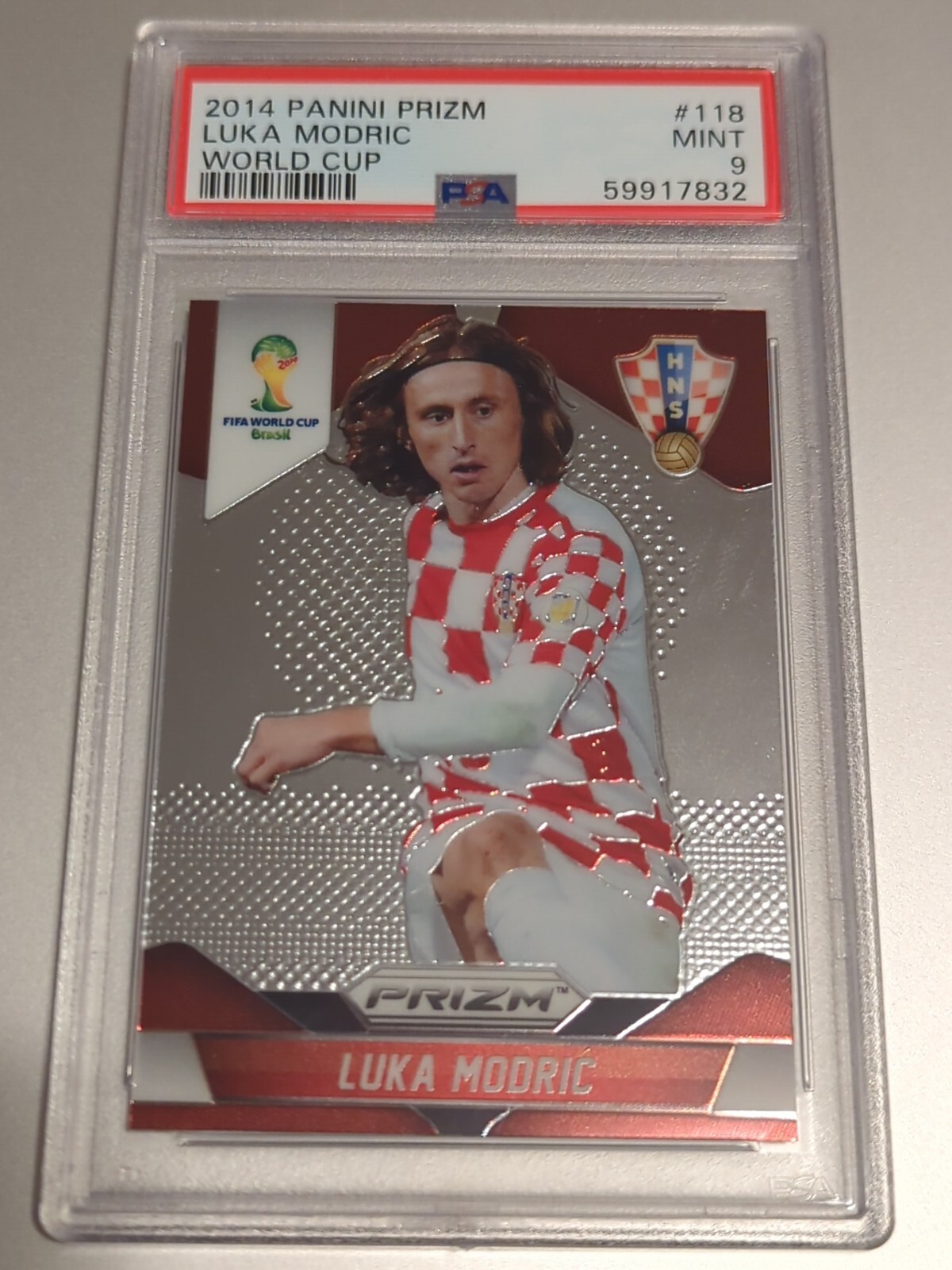 Luka Modric Croatia 2014 Panini Prizm World Cup #118 PSA 9 Mint