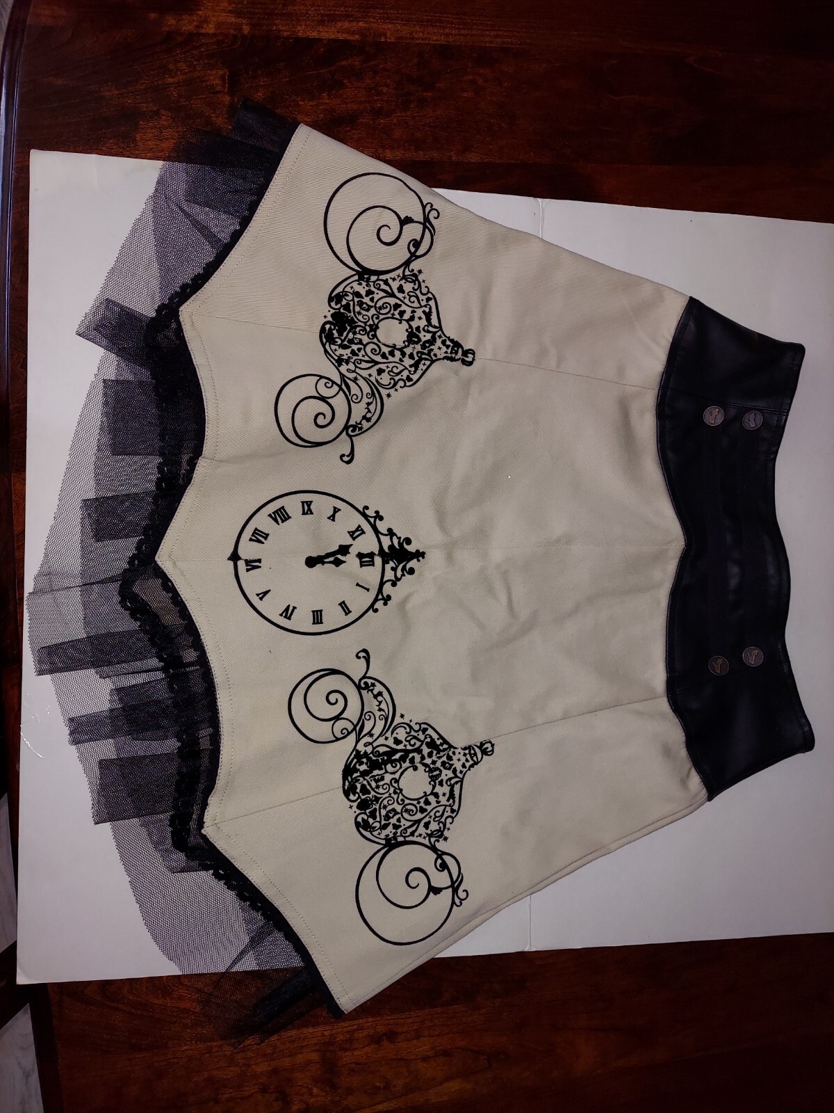 Hot Topic Disney Cinderella Skirt Carriage & Clock St… Gem