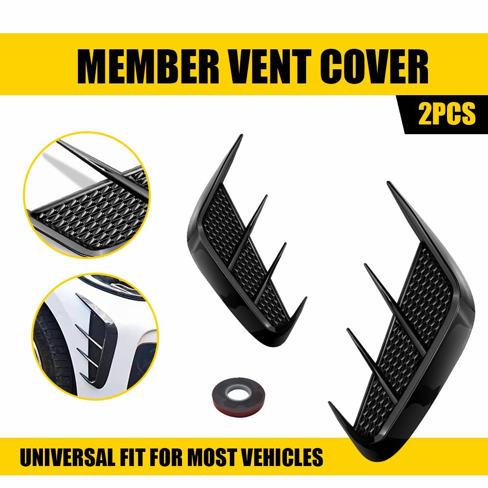 Soft Black Rear Bumper Sport Side Wing Member Vent Cover Trim Car Accessories M