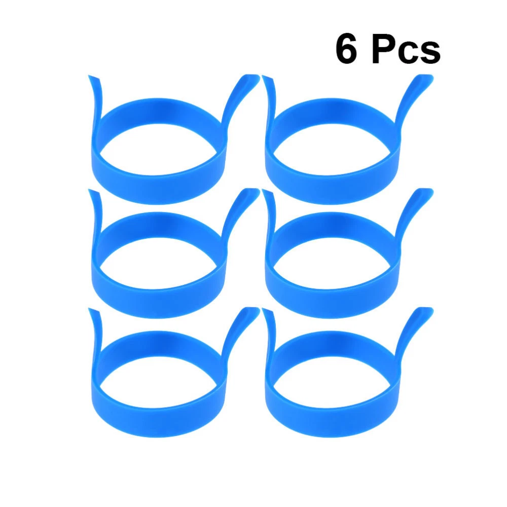 6PCS Silicone Round Egg Cooker Fried Egg Round Egg Rings Egg Shaper for Cooking
