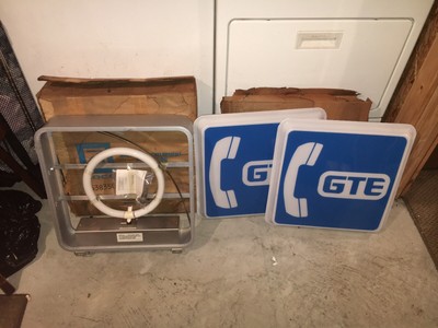 NOS Vintage GTE Lighted Phone Sign | eBay