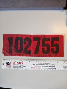 Vintage 1947 Wisconsin Deer Hunting Back Tag Vintage Cloth 102755