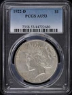 1922-D $1 Peace Silver Dollar PCGS AU 53