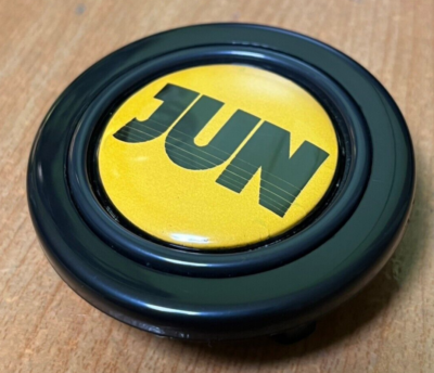 JUN Black x Yellow JDM Horn Button for SPARCO OMP NARDI steering