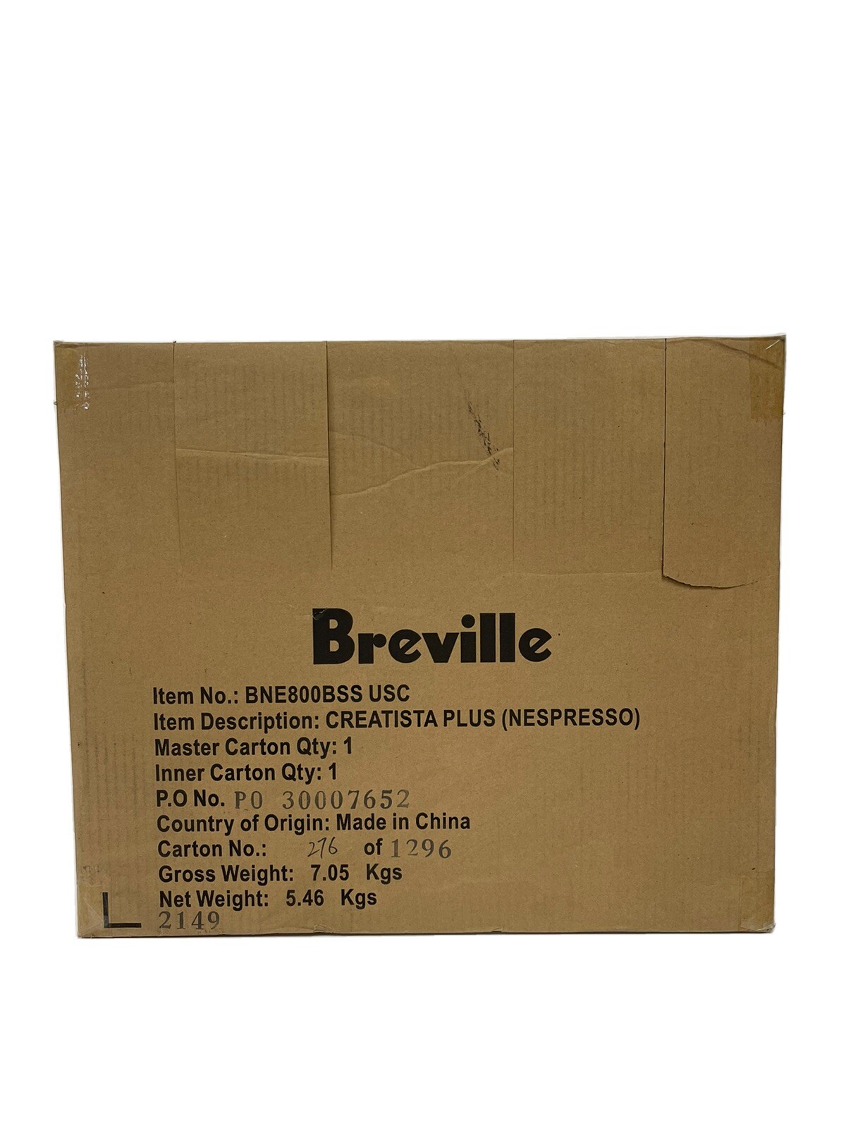 Breville Nespresso Creatista Single 