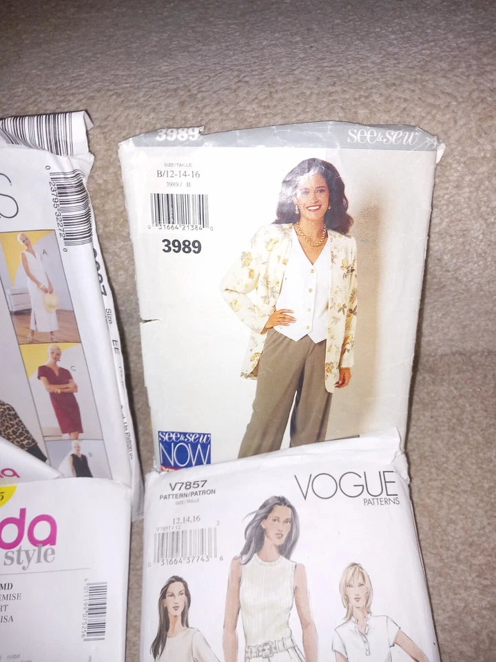 Various sewing patterns: Vogue, Vogue Easy, Threadcount, Burda, See and Sew ... - Image 4 of 4