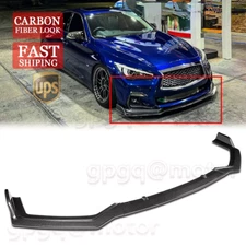 For Infiniti Q50 Sport 2018-2024 Carbon Fiber Front Bumper Lip Spoiler Splitter