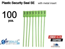 Plastic Security Seals SE – 100 pcs. | Green, 16 in (400mm) | Adjustable, Secure