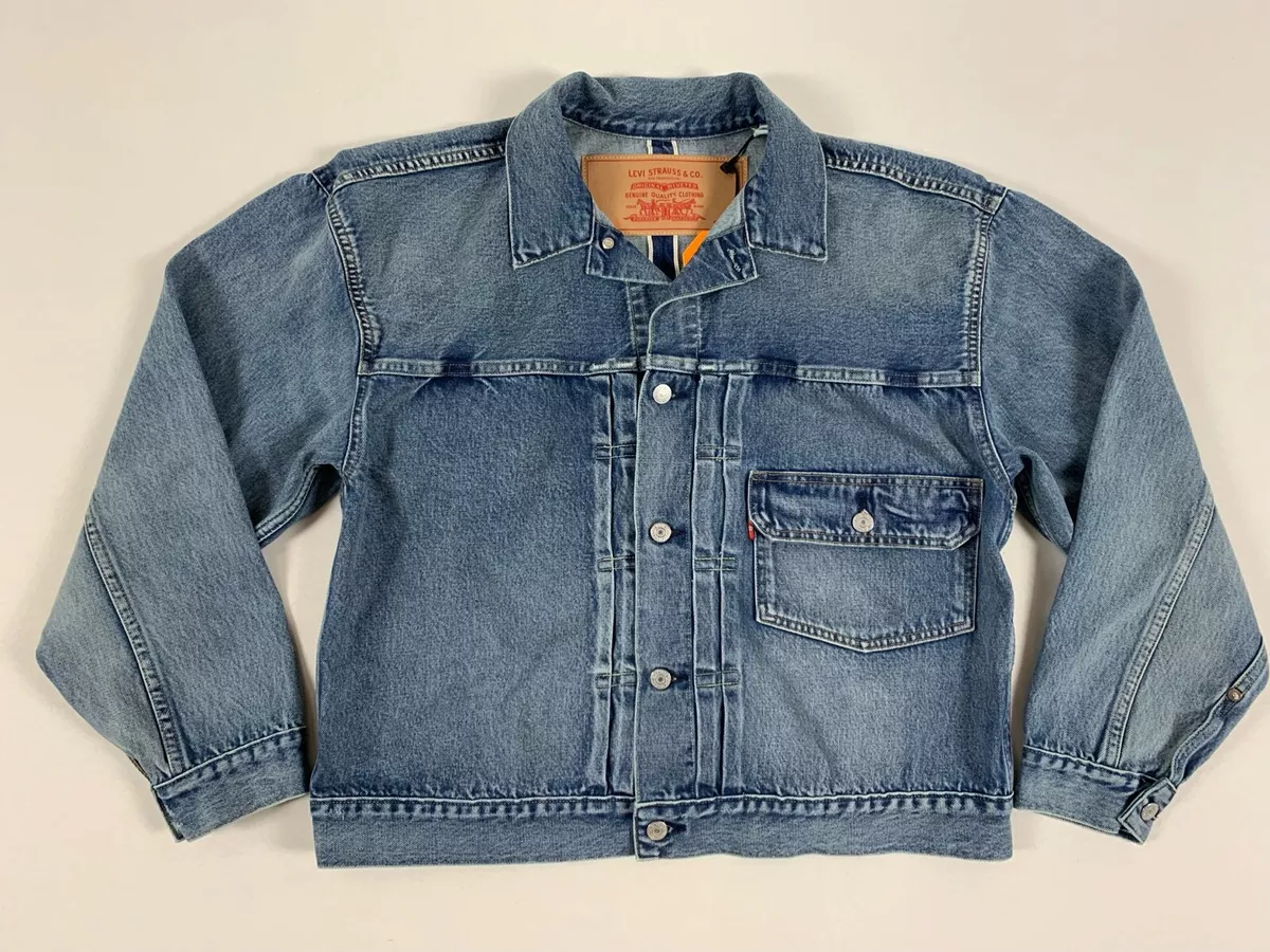 LEVIS X BEAMS SUPER WIDE TRUCKER JACKET BEAMS BLUE M NWT RARE