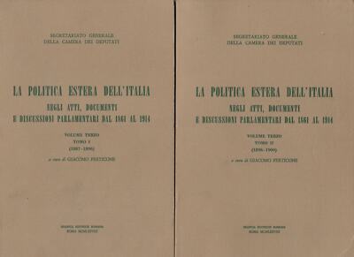 Sekretariat Ge..DIE AUSSENPOLITIK ITALIENS, BAND DRITTER, BAND I UND II