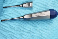 GERMAN 4MM CURVED DENTAL SURGERY EXTRACTING EXTRACTION LUXATING ELEVATOR-BLUE