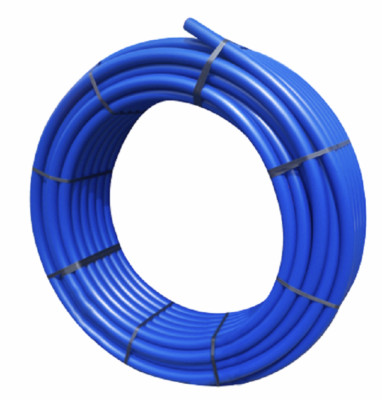 PE-Rohr 20x1,9 PN12,5 1/2 25m mit blauen Streifen 202002512