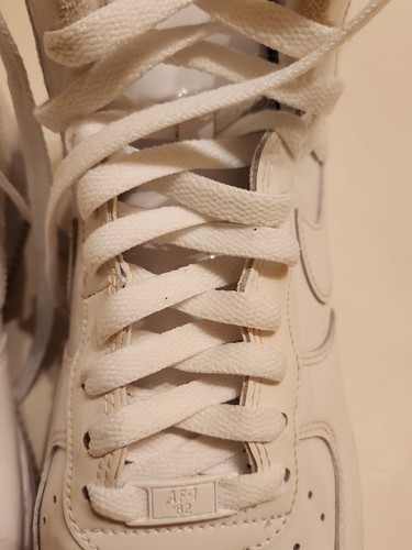 2 Nike Air Force 1 Lot High QS Sheed Triple White 2019 Size 10.5 ID by You - Picture 5 of 18