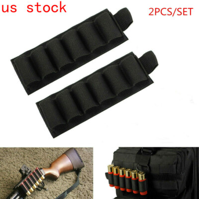 Depring 2-Pack Tactical Shotgun Shell Carrier – 6 Round 12 Gauge Ammo Pouch, Nylon